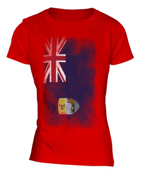 Saint Helena Faded Flag Ladies T-Shirt
