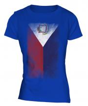 Saint Martin Faded Flag Ladies T-Shirt