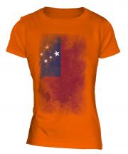 Samoa Faded Flag Ladies T-Shirt