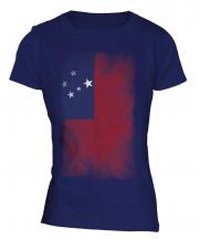 Samoa Faded Flag Ladies T-Shirt