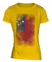Samoa Faded Flag Ladies T-Shirt