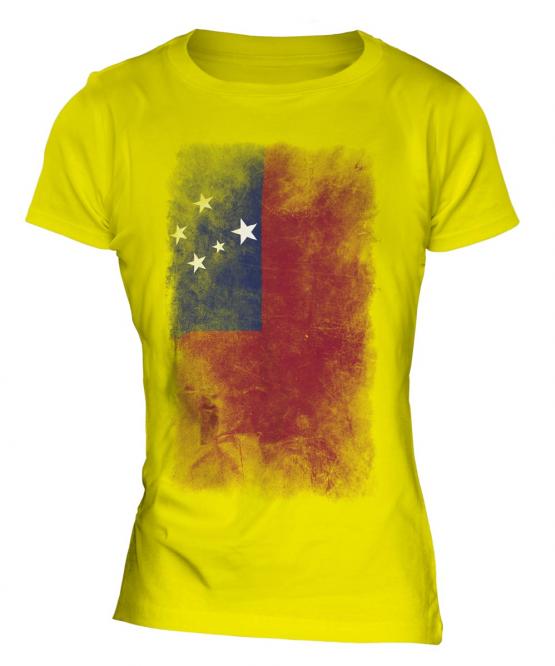 Samoa Faded Flag Ladies T-Shirt