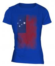 Samoa Faded Flag Ladies T-Shirt