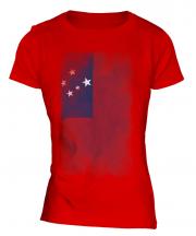 Samoa Faded Flag Ladies T-Shirt