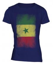 Senegal Faded Flag Ladies T-Shirt