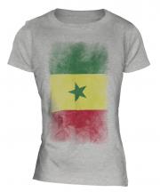 Senegal Faded Flag Ladies T-Shirt