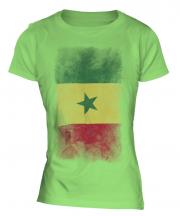 Senegal Faded Flag Ladies T-Shirt