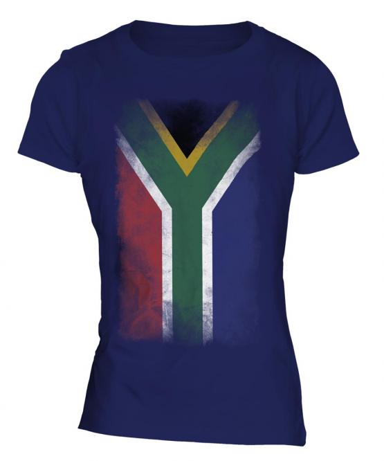 South Africa Faded Flag Ladies T-Shirt