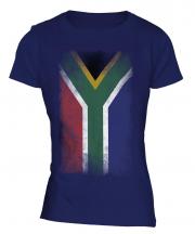 South Africa Faded Flag Ladies T-Shirt