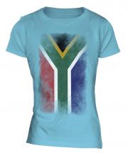 South Africa Faded Flag Ladies T-Shirt