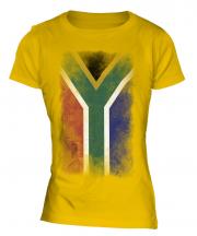 South Africa Faded Flag Ladies T-Shirt