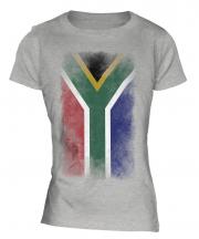 South Africa Faded Flag Ladies T-Shirt