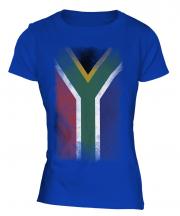 South Africa Faded Flag Ladies T-Shirt