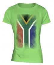 South Africa Faded Flag Ladies T-Shirt