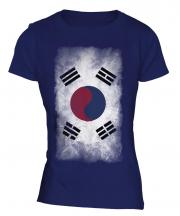 South Korea Faded Flag Ladies T-Shirt