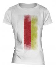 South Ossetia Faded Flag Ladies T-Shirt