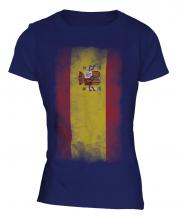 Spain Faded Flag Ladies T-Shirt