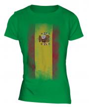 Spain Faded Flag Ladies T-Shirt