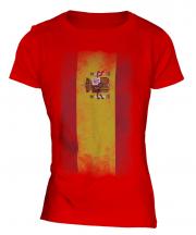 Spain Faded Flag Ladies T-Shirt