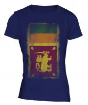 Sri Lanka Faded Flag Ladies T-Shirt