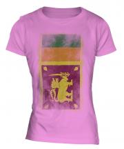 Sri Lanka Faded Flag Ladies T-Shirt