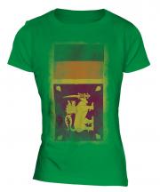 Sri Lanka Faded Flag Ladies T-Shirt
