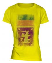 Sri Lanka Faded Flag Ladies T-Shirt