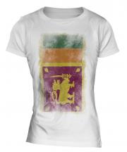 Sri Lanka Faded Flag Ladies T-Shirt