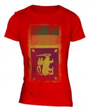 Sri Lanka Faded Flag Ladies T-Shirt