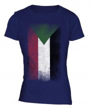 Sudan Faded Flag Ladies T-Shirt
