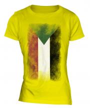Sudan Faded Flag Ladies T-Shirt