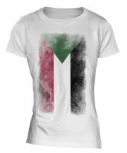 Sudan Faded Flag Ladies T-Shirt