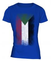 Sudan Faded Flag Ladies T-Shirt