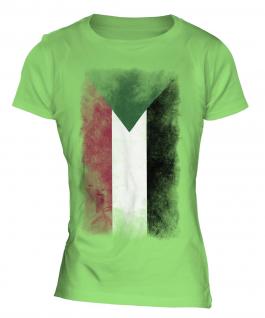 Sudan Faded Flag Ladies T-Shirt