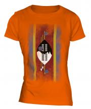 Swaziland Faded Flag Ladies T-Shirt