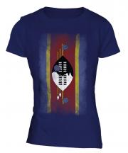 Swaziland Faded Flag Ladies T-Shirt
