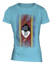 Swaziland Faded Flag Ladies T-Shirt