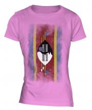 Swaziland Faded Flag Ladies T-Shirt
