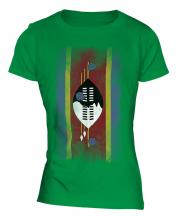 Swaziland Faded Flag Ladies T-Shirt