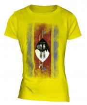 Swaziland Faded Flag Ladies T-Shirt