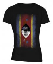 Swaziland Faded Flag Ladies T-Shirt