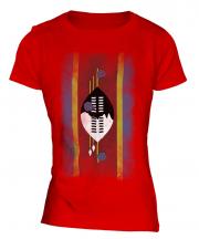 Swaziland Faded Flag Ladies T-Shirt