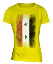 Syria Faded Flag Ladies T-Shirt