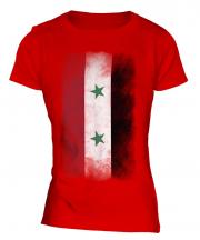 Syria Faded Flag Ladies T-Shirt