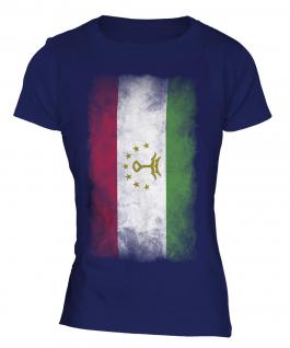 Tajikistan Faded Flag Ladies T-Shirt