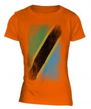 Tanzania Faded Flag Ladies T-Shirt