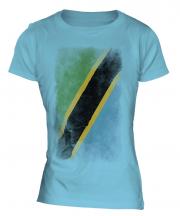 Tanzania Faded Flag Ladies T-Shirt