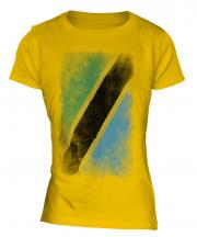 Tanzania Faded Flag Ladies T-Shirt
