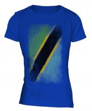 Tanzania Faded Flag Ladies T-Shirt