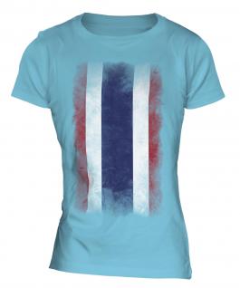 Thailand Faded Flag Ladies T-Shirt